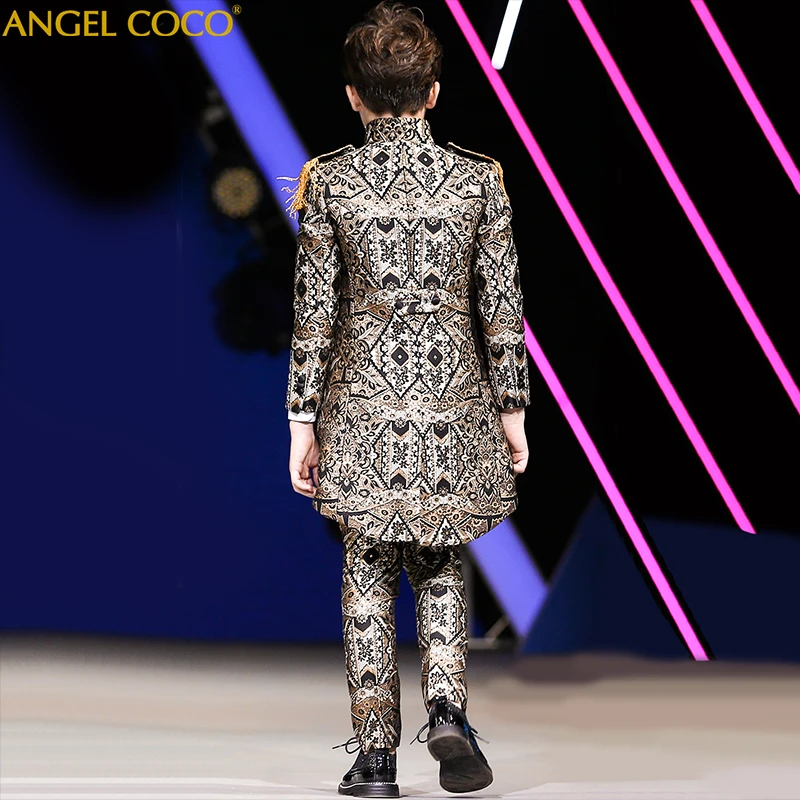 Golden stamping 2020 Suit for Boy communion wedding dress for boy kids Costume Enfant Garcon Mariage Boys Suits Abito da ragazzo