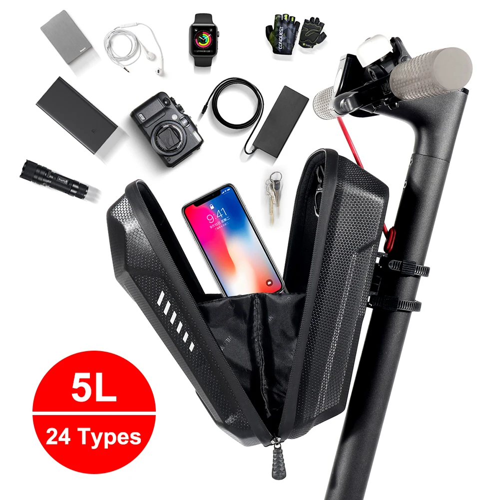 1-5L Universal Scooter Front Bag Electric Scooter Storage Bag Waterproof EVA Hard Shell Bag for Xiaomi Mijia M365 Accessories