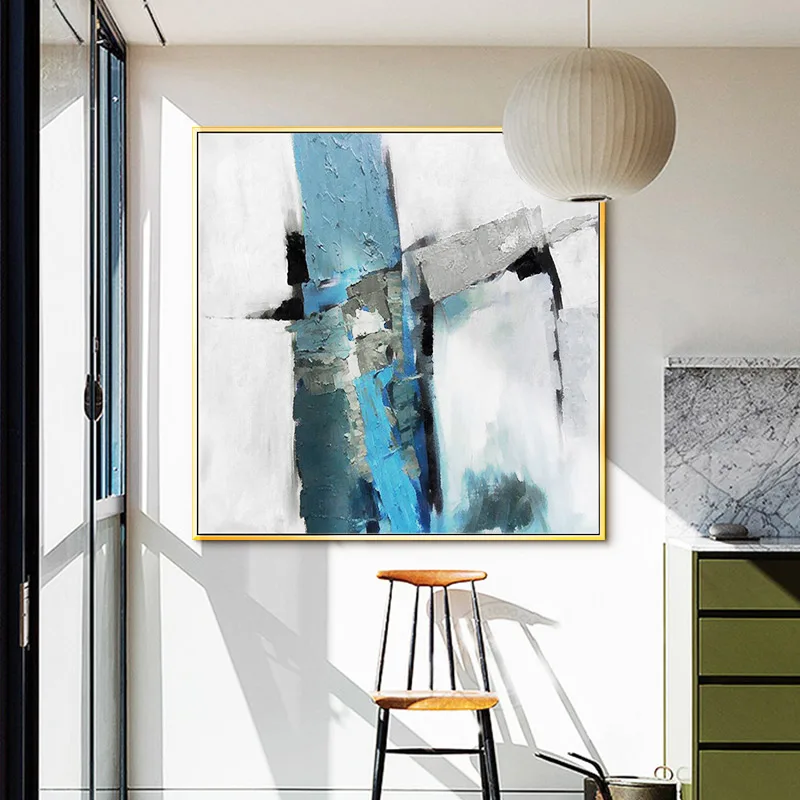 European-style hand-painted Oil Painting Abstract Art Modern Minimalist Mural Paintings Entrance Living Room Hotel Villa Decorat