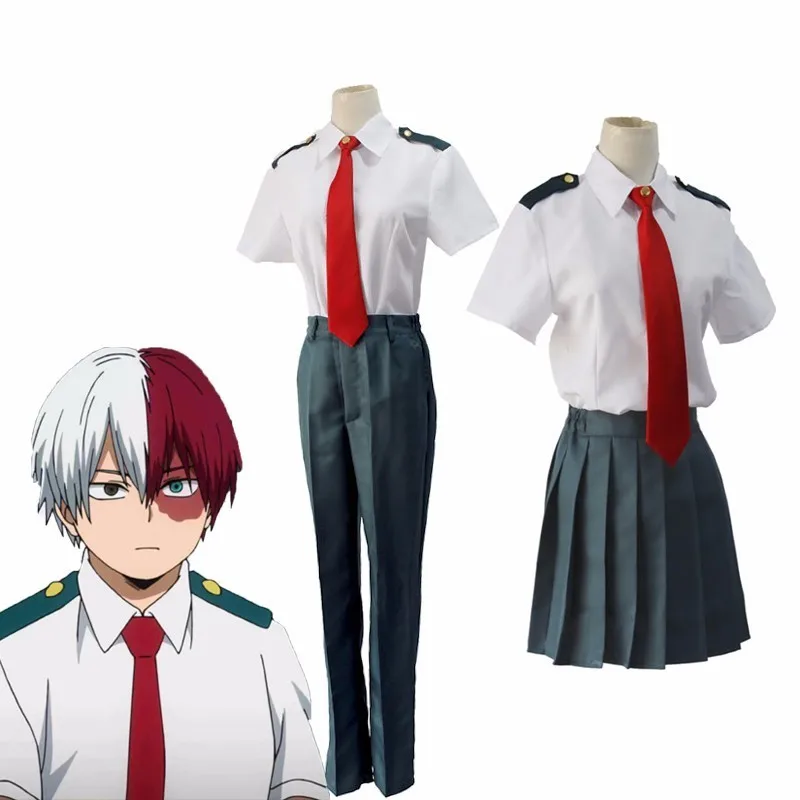 

My Hero Academia Midoriya Izuku Cosplay Costume Boku No Hero Academia OCHACO URARAKA AsuiTsuyu Summer School Uniform