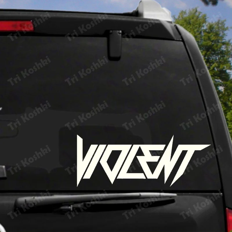 Tri Koshki HZX1473 text violent car sticker Vinyl Decals Waterproof sticker on Car Body Rear Window truck sticker