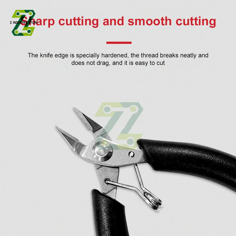 Mini Diagonal Pliers 4 Inch Stainless Needle Nose Pliers Small Soft Cutting Electronic Scissors Wire Cutters Hand Tools