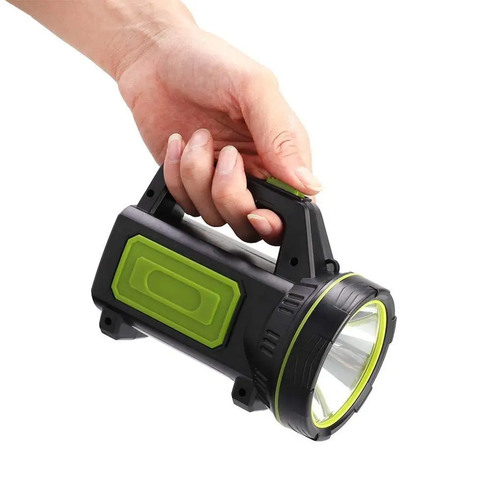 Lanterne LED Portable 10W avec batterie 18650 mAh Rechargeable, lampe torche pour le Camping et la randonnée, USB, 6000