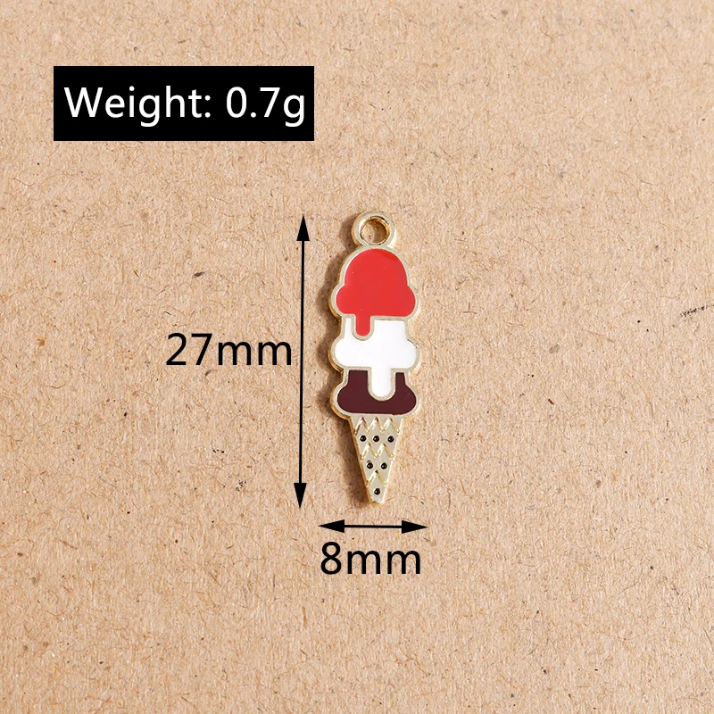 10 Stück Emaille-Anhänger für Lebensmittel und Getränke für Schmuckherstellung, Kuchen, Milch, Cola, Eiscreme, Anhänger, handgefertigte Halskette, Ohrringe, Bastelbedarf – Detail 36