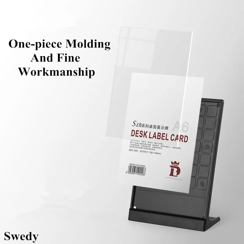 A6 105X148MM Plastic Acrylic Table Menu Card Holder Stand Table Sign Card Holder Display Stand Picture Photo Ad Frame