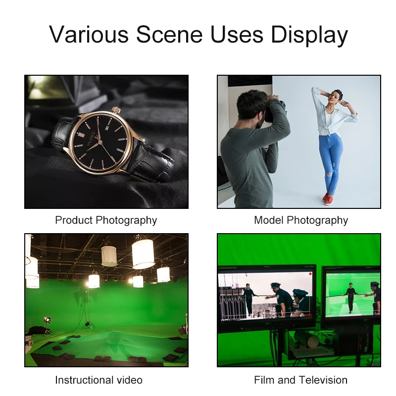 شاشة خضراء خلفية Chromakey أخضر أسود أبيض خلفية الشاشة لتدفق الفيديو صور لعبة كروما مفتاح خلفية القماش