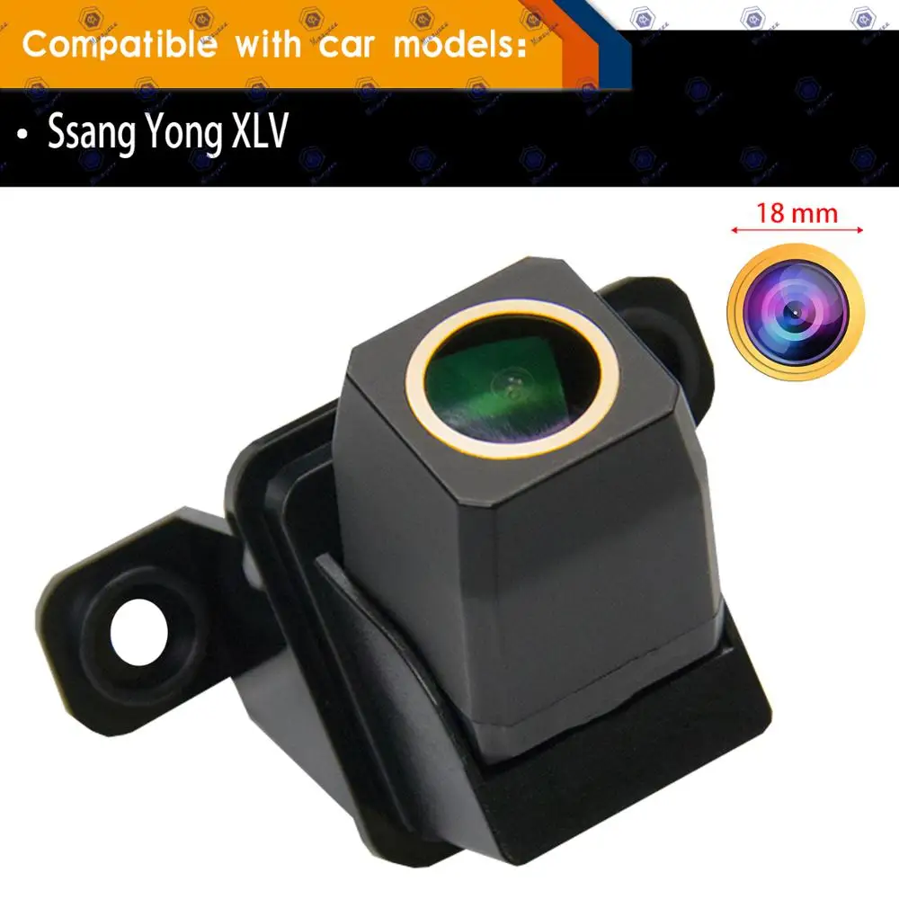 HD 1280x720p Golden Camera Rear View Reversing Backup Camera for Ssang Yong XLV 2016-2018,Night Vision Camera Waterproof Camera