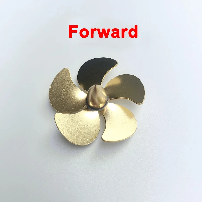 1Pair DIY Simulation RC Boat Forward/Reverse Propeller Dia 35mm Propellers 5 Blades Brass Paddle Aperture M4 with M3 Screw Hole