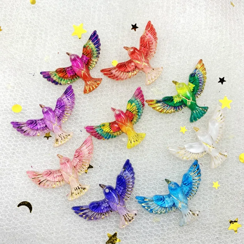 Acrylic Single Hole aerial bird  Flat Back Crystal Jewelry DIY Decorative Accessories Used for various decorations