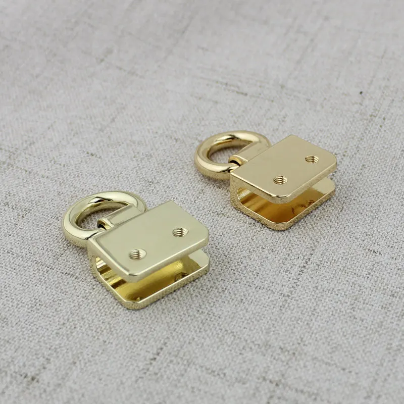 10pcs 60pcs 33*20mm High quality metal fitting hardware handbag tassel cap clasp Small square buckle screw connector bag hanger