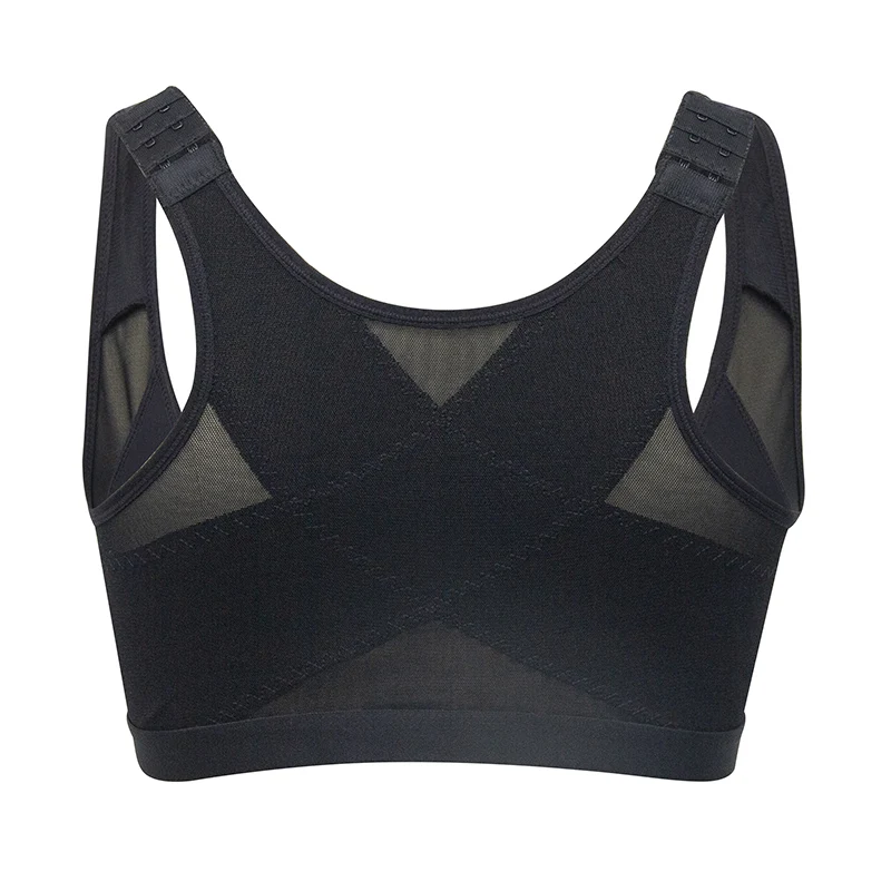 Sports Bra for Women Workout Gym Activewear Black Bras Shapewear Seamless Push Up Brassiere Humpback Corrector Shaper