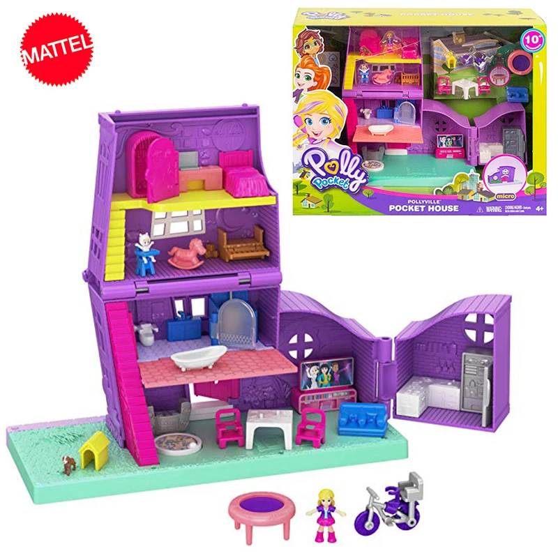 

Original Polly Pocket Mini Polly Little Store Box Girls Car Toys World Mini Scene Toy Girl Gift Doll House Accessories Juguetes