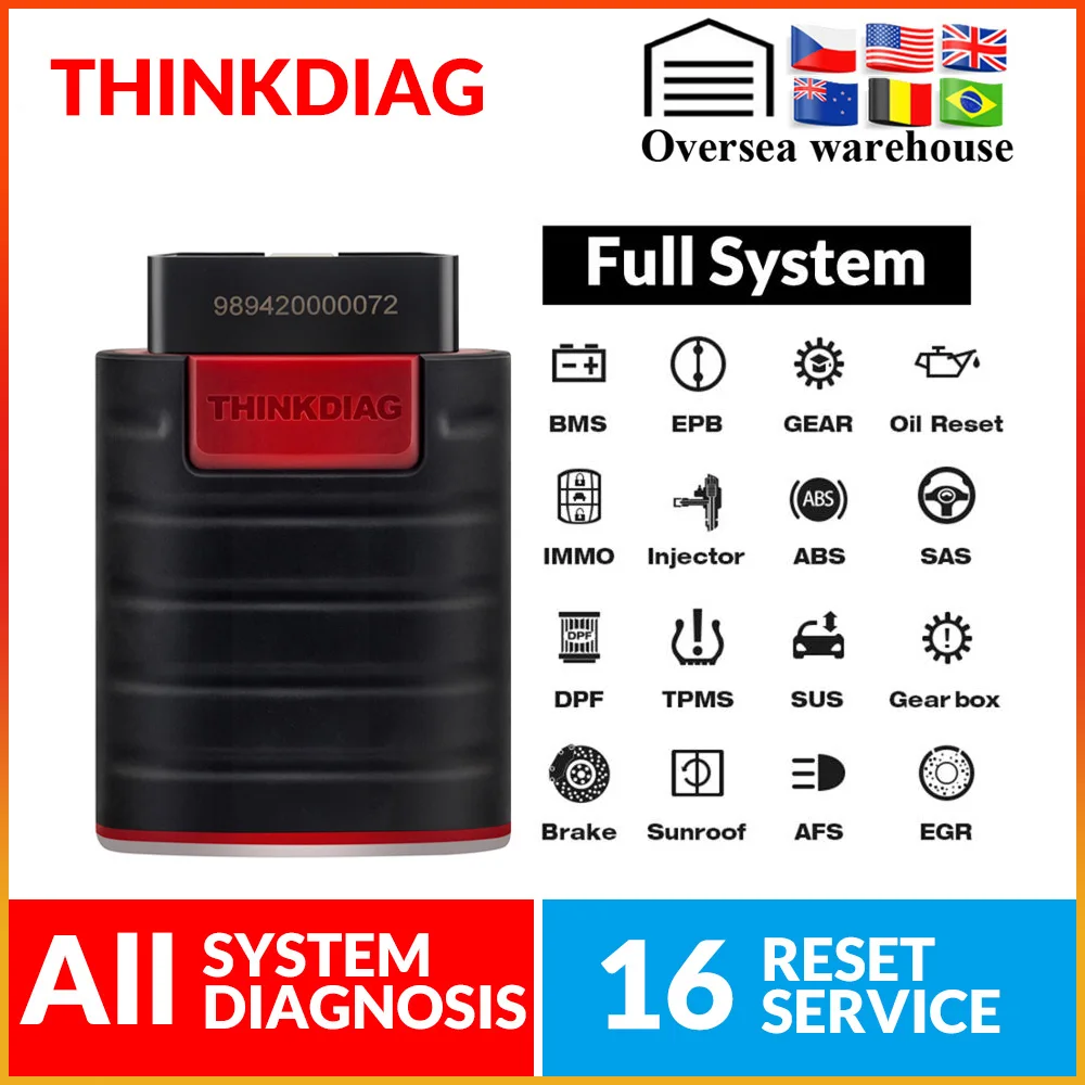 Thinkcar ThinkDiag obd2 Code Reader all system Andriod IOS auto diagnostic tool pk EasyDiag GOLO ICAR AP200 ECU Coding