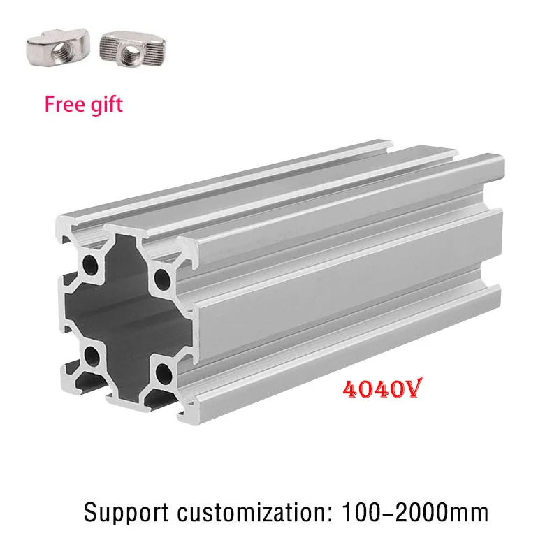 CNC 3D Printer 2pcs Aluminum Profile 4040 V-Slot Extrusion Frame For Laser Engraving Machine Camera Slider Furnitur 100-1200mm