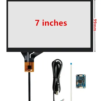 7 inch 165mm*99mm industrial capacitive touch digitizer touch screen panel glass USB driver board