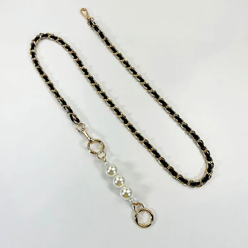 New Pearl Bag Chain Bag Strap Removable Bag Accessories Fashion Women's Resin Chain chain of bags Purse Chain Fishbone chain