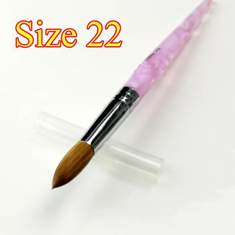 Nail Brush Art Tools 22# Pincel De Unha For Pretty Pinceis Para Caneta Kolinsky Acrylic Pen Acryl Powder Pennelli Unghie 081