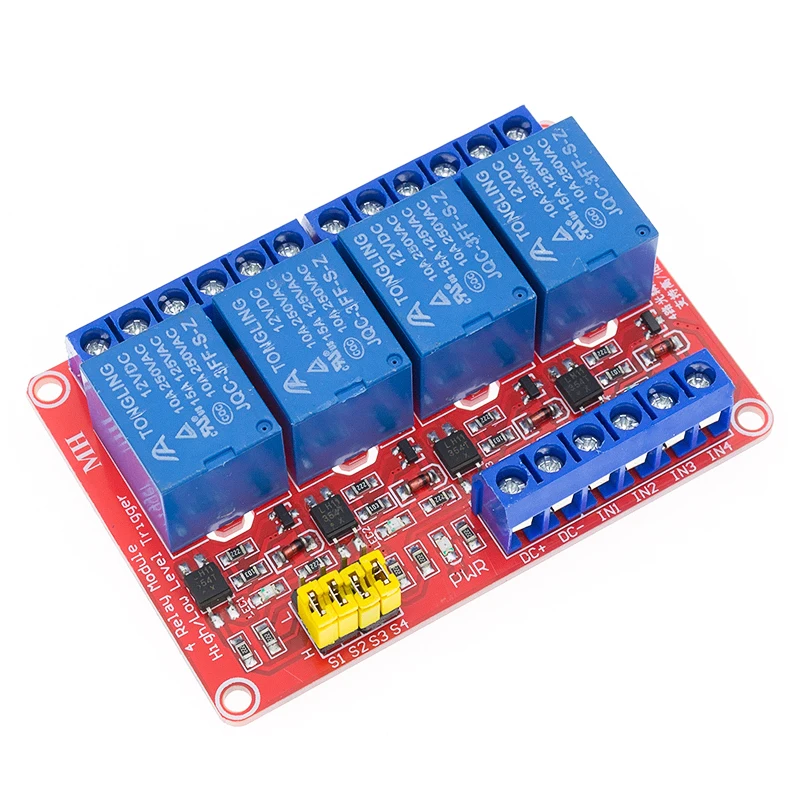 Relaismodul 1 2 4 6 8 Kanal 12V Board Shield mit Optokoppler-Unterstützung High- und Low-Level-Trigger für Arduino