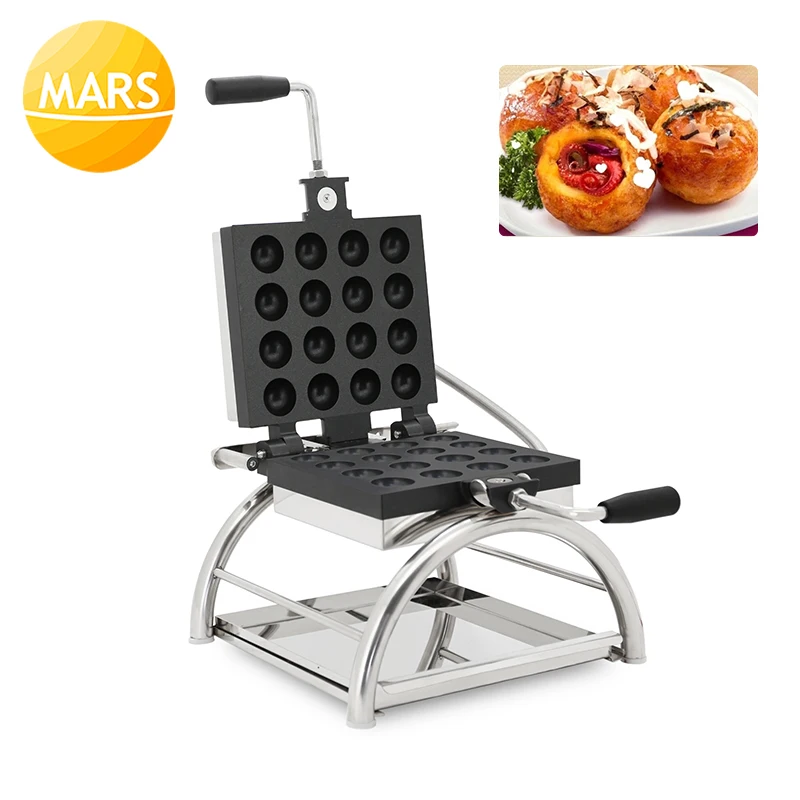 ใหม่เกาหลีอาหารรูปวาฟเฟิล Baker Non-Stick Wafle PAN 16 หลุม Octopus Balls MINI วาฟเฟิลเค้ก maker 220 V 110 V