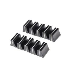 Black 10pcs Plastic Slide Potentiometer Mixer Fader Knob Shaft WF Switch Cap  Volume Control Rotary Knob