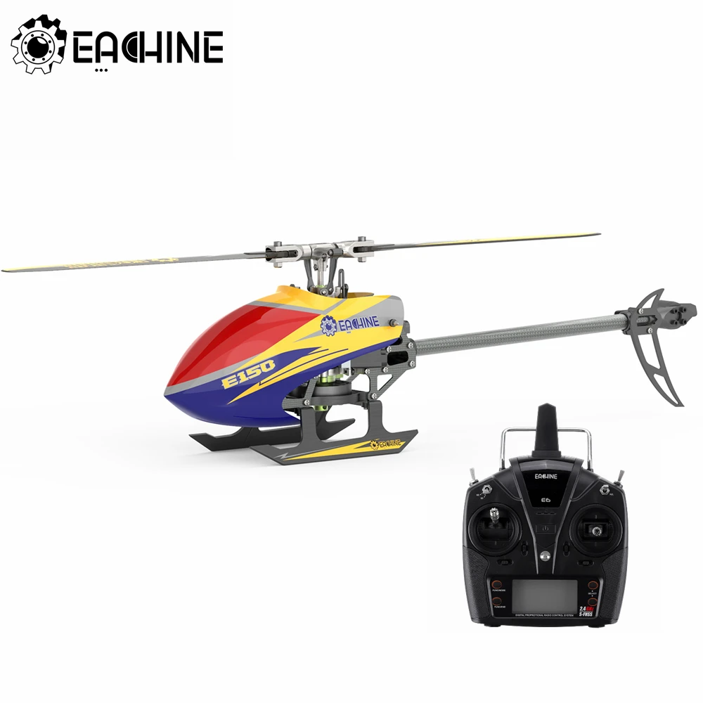 

Eachine E150 RC Helicopter 2.4G 6CH 6-Axis Gyro 3D6G Dual Brushless Motor Flybarless RTF Compatible With FUTABA S-FHSS Toys