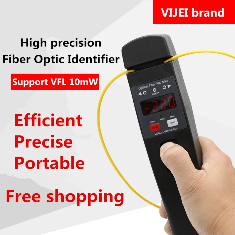 

VIJEI 1906/1906A Fiber Optic Identifier Live Fiber Optical Identifier with Built in 10mw Visual Fault Locator 750-1700nm SM MM