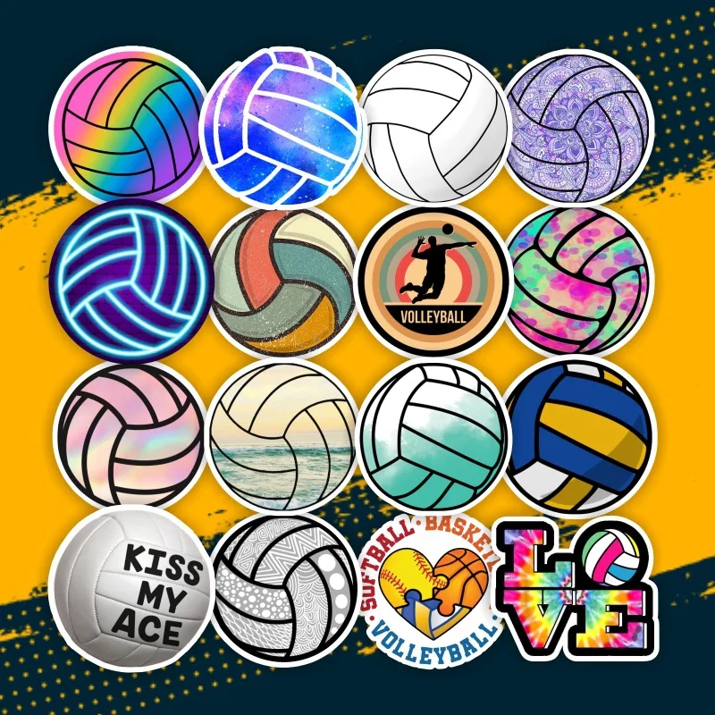 10/30/50Pcs Volleyball Stickers Waterproof Decal Laptop Motorcycle Luggage Snowboard Fridge Car Pegatinas