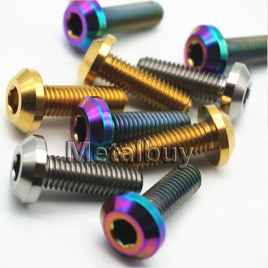 Xingxi 5 Stück M8 Ti Titanschrauben M8x10 15 20 25 30 35 40 50 60 70 mm T40 Torx-Kopfschrauben Bolzen Titanbefestigungen 5 Farben 13 Xingxi 5 Stück M8 Ti Titanschrauben M8x10 15 20 25 30 35 40 50 60 70 mm T40 Torx-Kopfschrauben Bolzen Titanbefestigungen 5 Farben 13