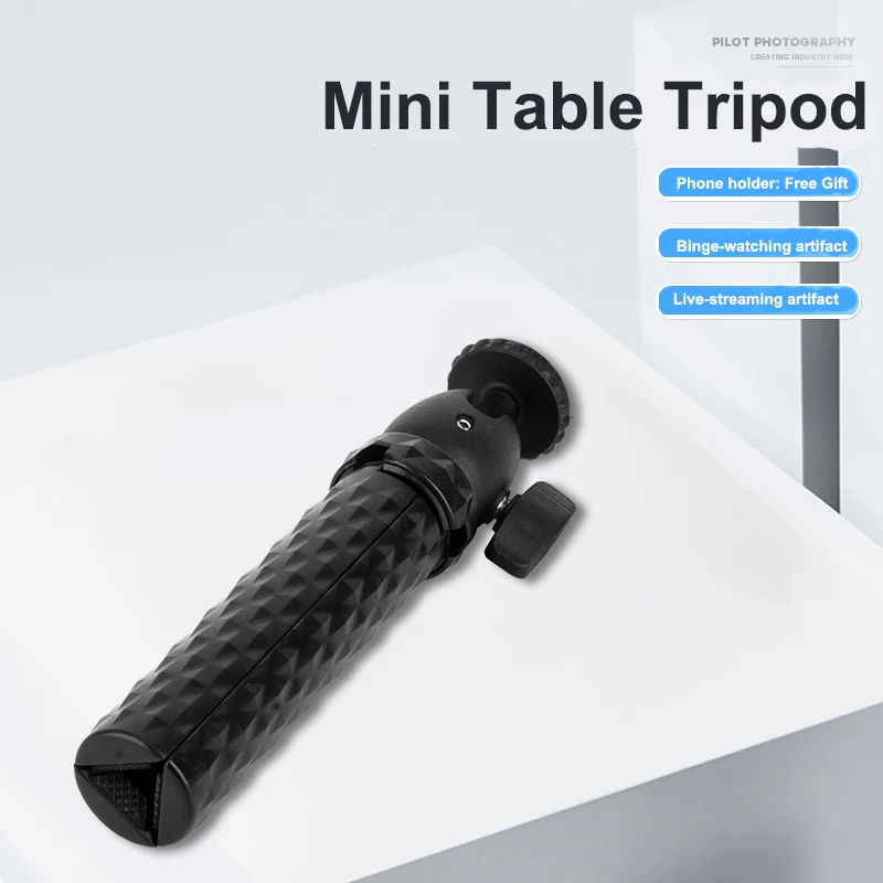 Mini tripé qzsd., suporte de mesa leve com montagem de telefone para iphone, samsung e outros smartphones com câmera compacta dv.