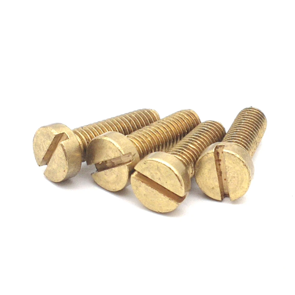 Brass Slotted cheese head screw DIN84 Brass screw Brass bolt GB65 M2 M2.5 M3 M4 M5 M6 M8