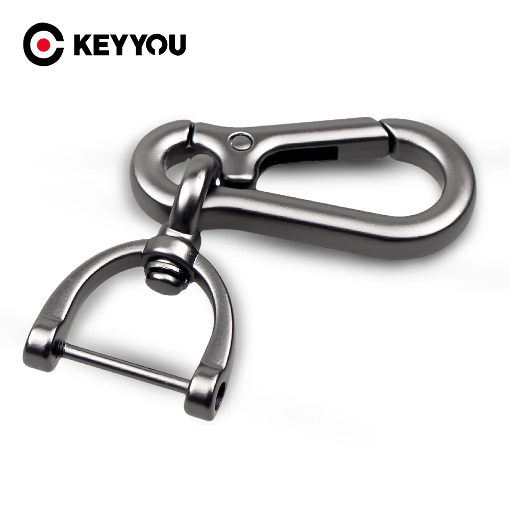 

KEYYOU New Black silver Car Keychain Key Chain Auto Key Rings Interior Accessories Creative Gift For Car Styling