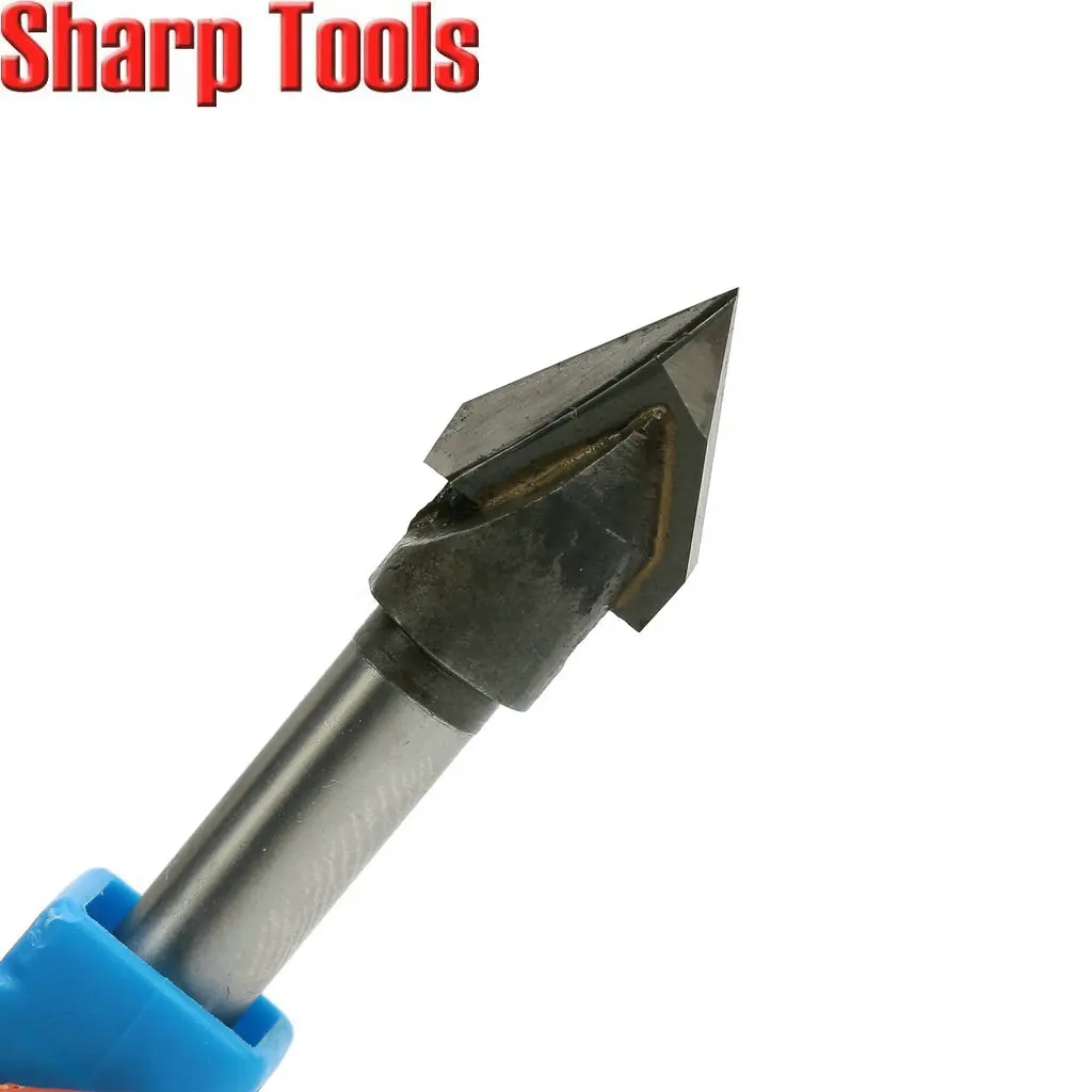 Herramientas de carpintería con ranura en V de 6x12mm y 60 grados, juego de brocas para enrutador, fresa de chaflán, grabado 3D, fresas de carburo sólido para madera