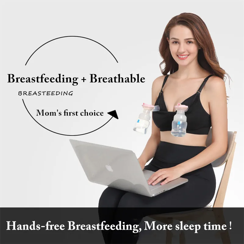 

Women Push Up Breastfeeding bra hands-free seamless breathable baby breastfeeding Nursing underwear breast pump Sweat cool Bra
