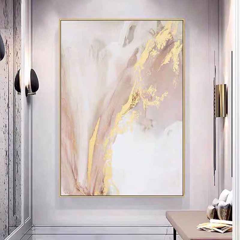 

Hand painted Modern gold canvas Oil Paintings wall painting Abstract gold Oil Painting art picture Living Room home Decoration