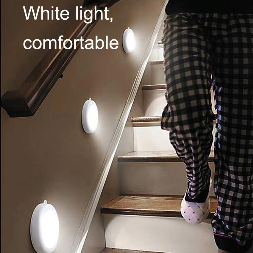 O sensor de movimento conduziu a luz noturna, luz de parede a pilhas, luzes magnéticas do armário vara em qualquer lugar da lâmpada para a cozinha, corredor