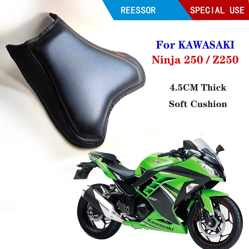 

Для KAWASAKI Ninja 250 / Z250 мотоциклетная Подушка 4,5 см удобный губчатый чехол для сиденья дышащая сетка для длинных поездок