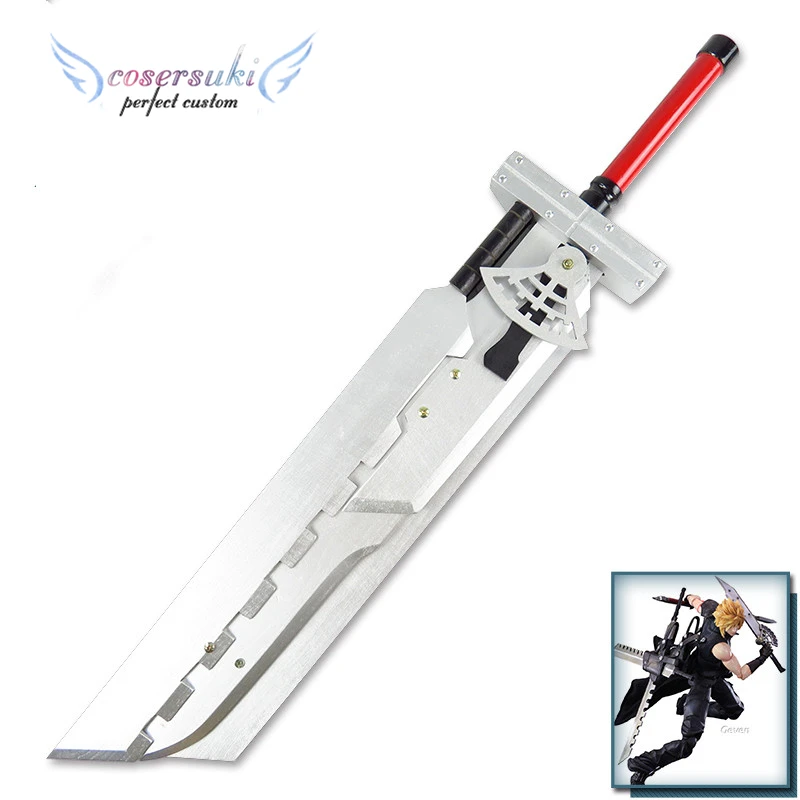 Final Fantasy VII FF7 Cloud Strife Detachable Prop Weapon Wooden 110CM Cosplay Prop Sword