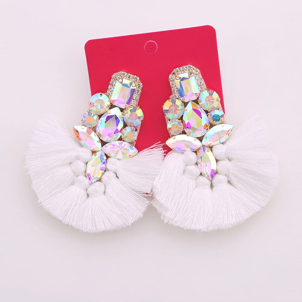 Aretes Boho Statement Bohemian Big Fringed Tassel Drop Earrings For Women Handmade Ethnic Shell Beads Dangle Earrings Brincos
