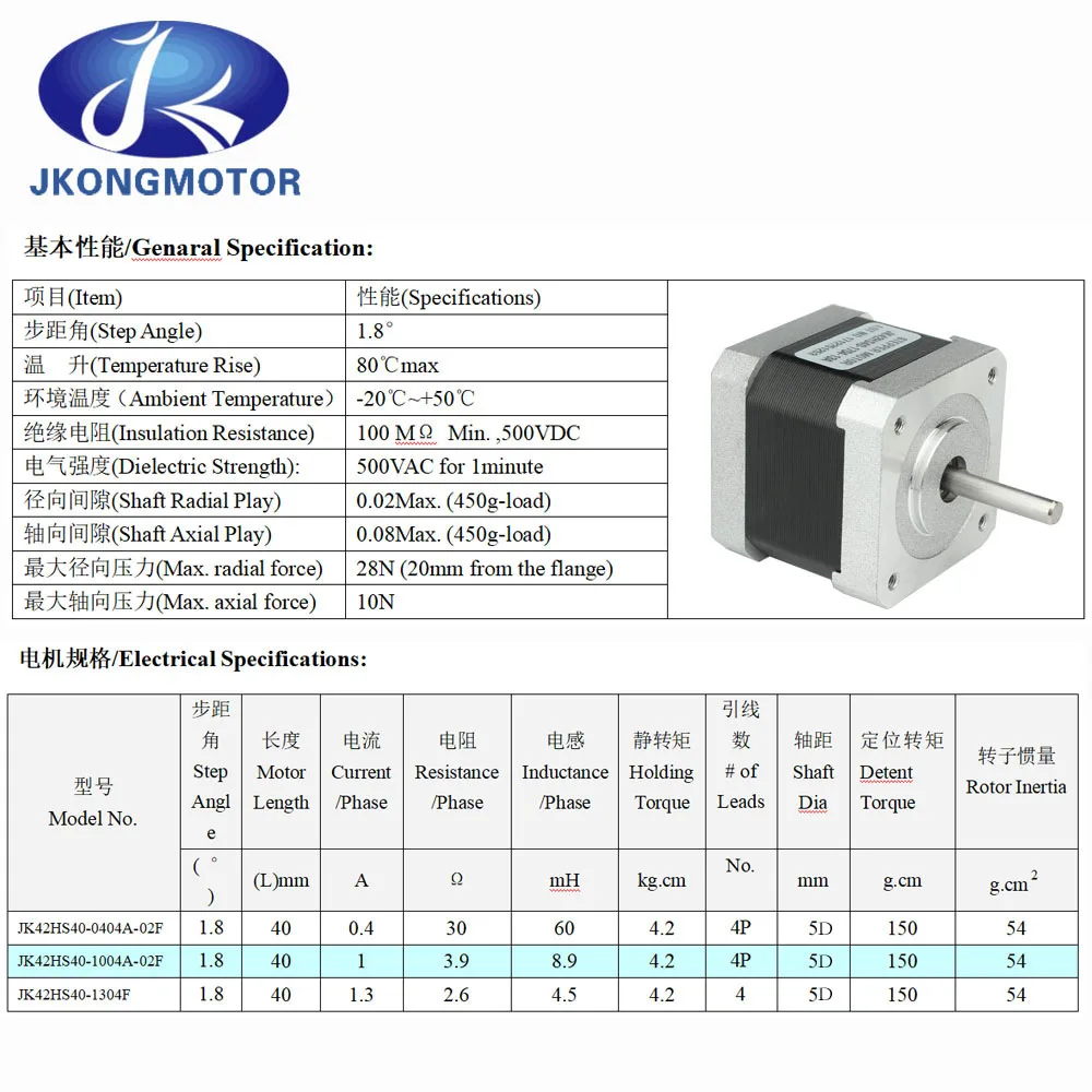 3pcs 42x40mm Nema 17 Stepper Motor 1.8Degree 0.42N.M 0.4A 1A1.3A cnc NEMA 17 Stepper Motor 5mm Shaft Diameter 4-leads 3d printer