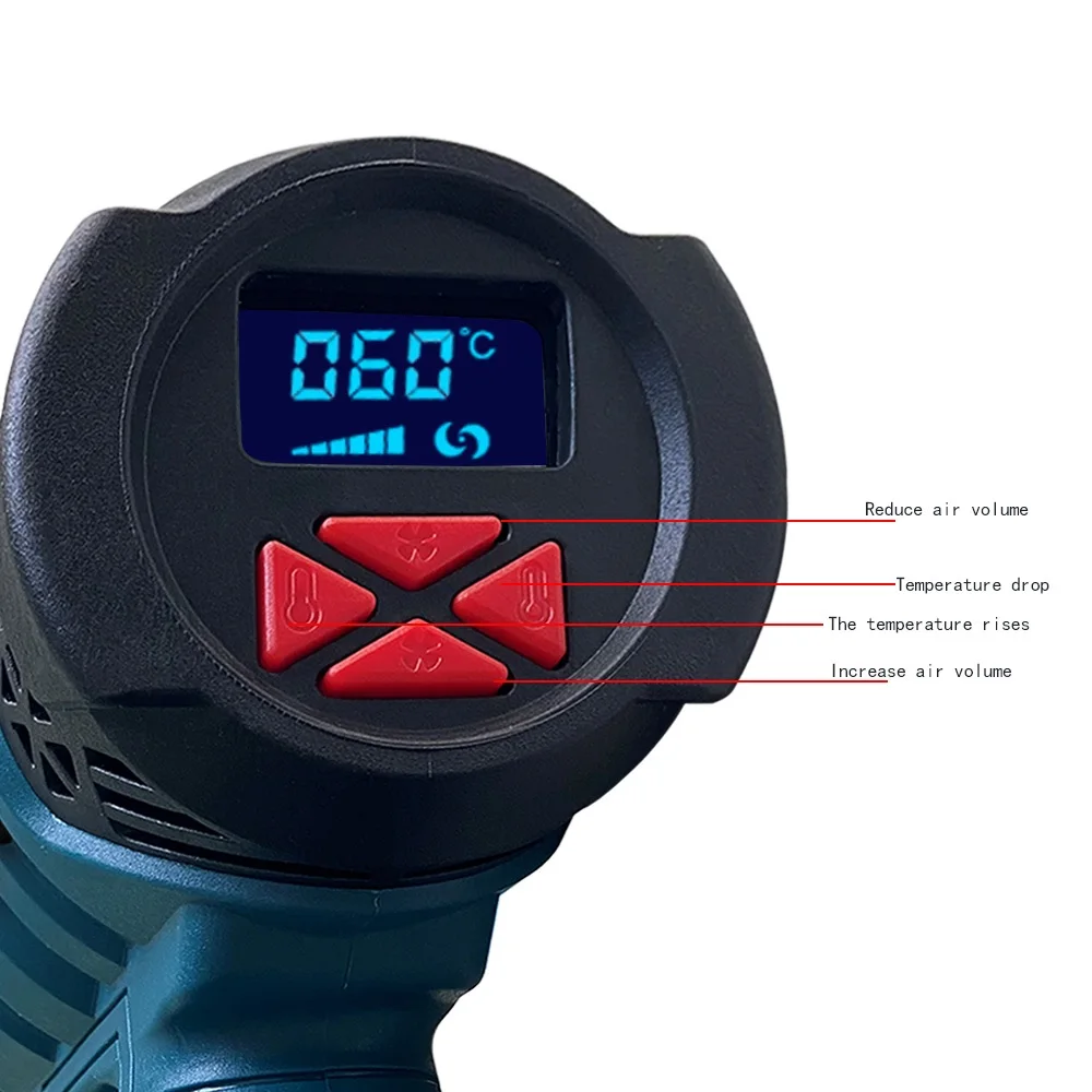 Pistolet à Air chaud électrique industriel, 2000W, 220V, régulateur thermique, buse de chauffage