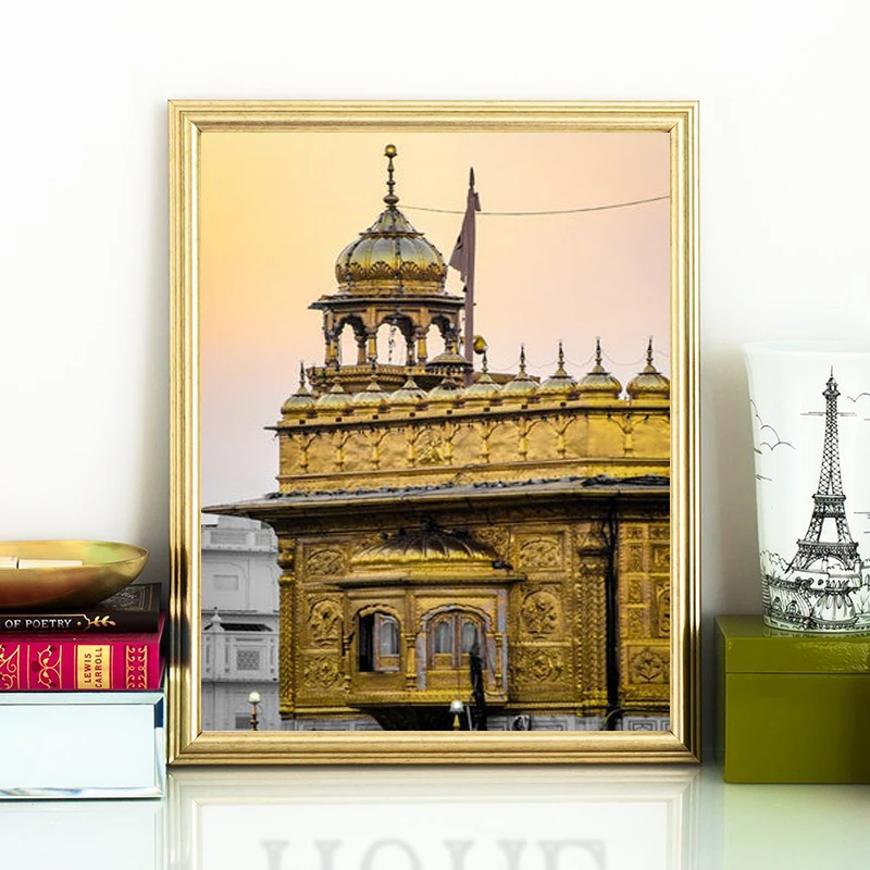 Amritsar India Golden Temple Photography Canvas Poster Sikh Wall Art Prints Hindi Religious Decoration Painting Home Art Decor