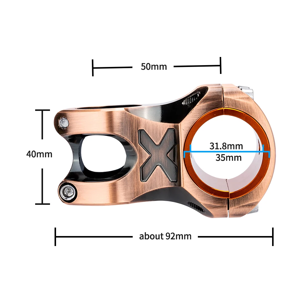 ZTTO MTB 50 mm Vorbau CNC 35 mm 31,8 mm Lenker Fahrrad Ultraleicht 0 Grad Aufstieg Langlebig DH AM Enduro 28,6 mm Gabelschaft Mountainbike – Detail 5
