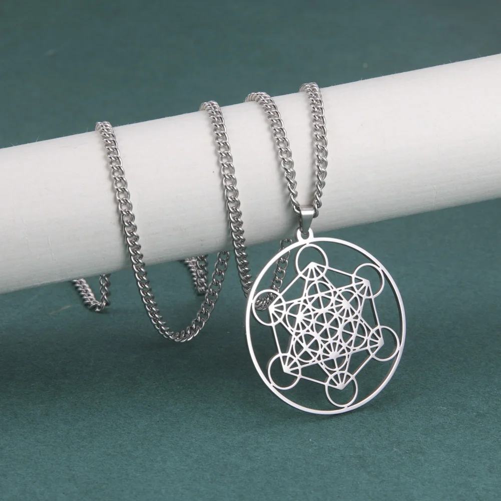 COOLTIME Angel Seal Erzengel Metatron Halsketten Damen Herren The Secrets of the Kabbalists Garden Solomon Edelstahlschmuck – Detail 9