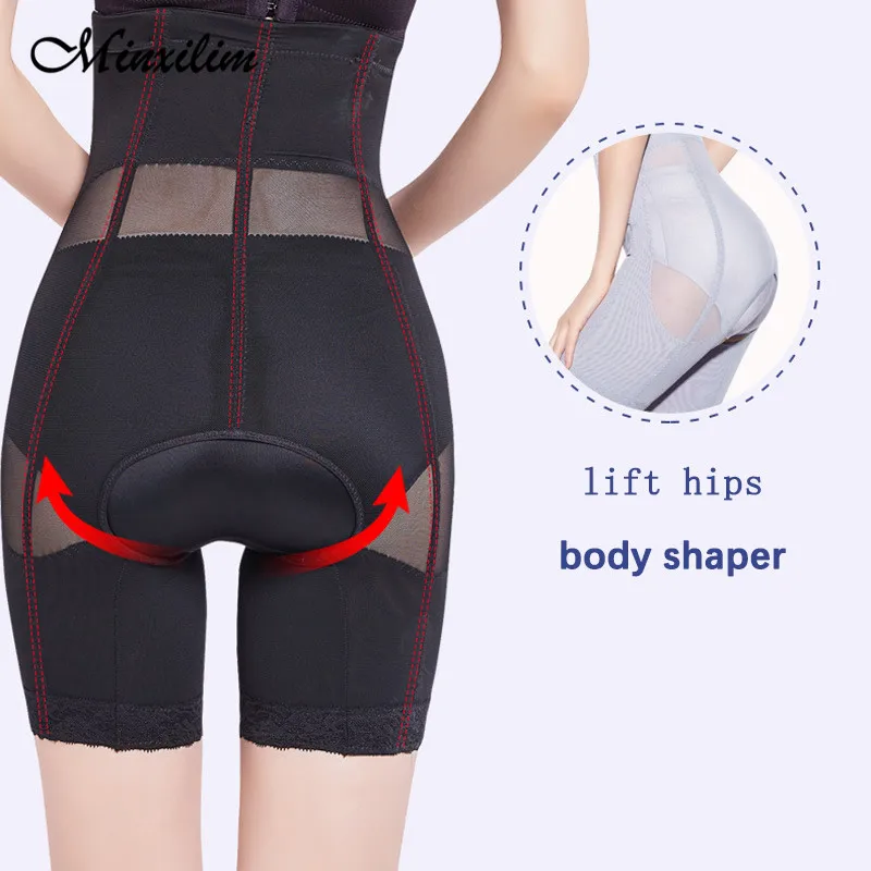 Shaper Panties Sexy Mesh Shapers Body Shaper With Double Breasted Control Slimming Belly Thigh Women Shapewear Waist Trainer