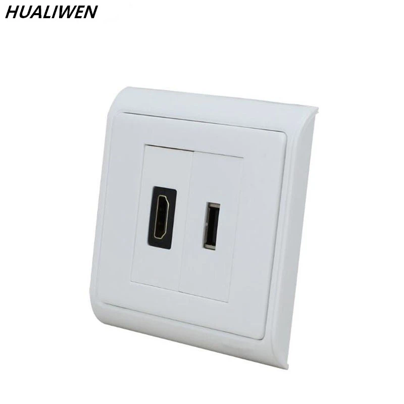 

HDMI plus USB in-line panel video USB data wall wiring panel