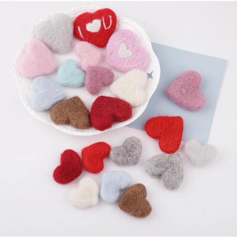 Newborn Photography Props Baby Girl Boy Handmade Felted Wool Love Heart Shape Fotografia Shoot Photo Prop Accessories