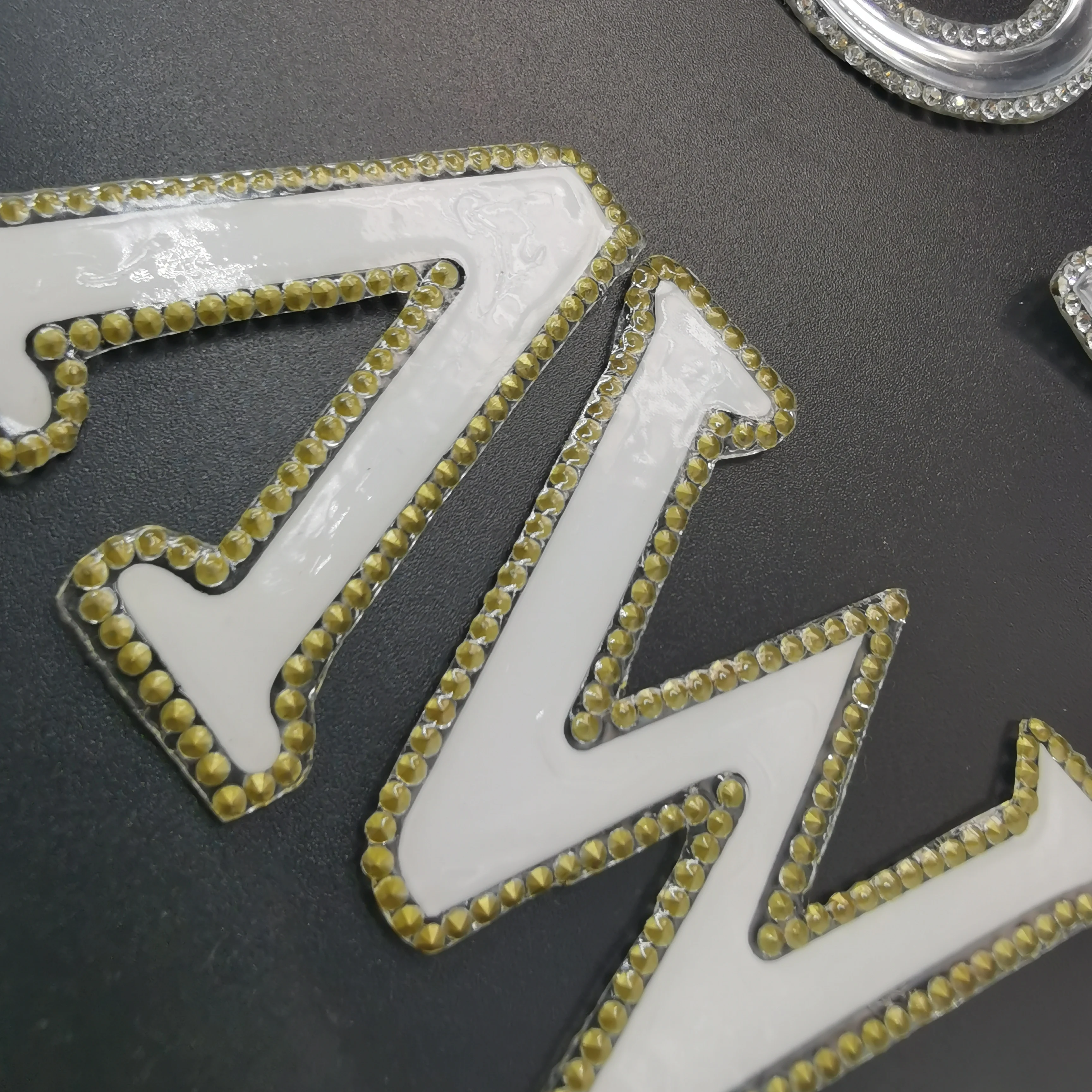 A-Z Black Silver Gold iron on letters 3D letter patches patch thermocollant pour vetement clothes patches