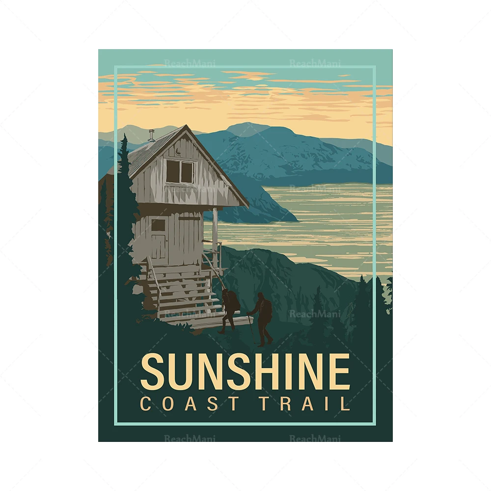 Gulf Islands BC - Vintage Travel Poster