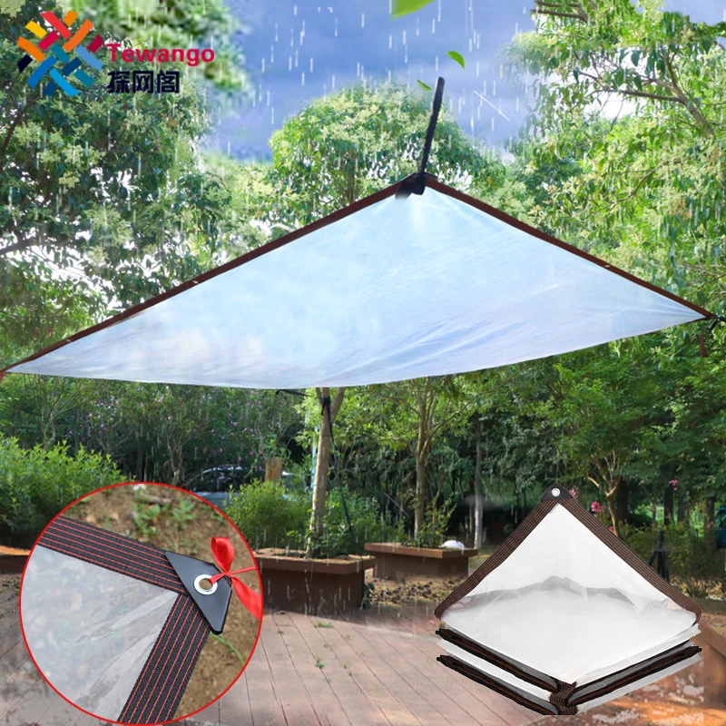 

2020 0.16mm Thicken Greenhouse Mylar Cover With Reinforcing Boundary OurdoorTarpaulin Garden Patio Plastic Tent Rain Awning