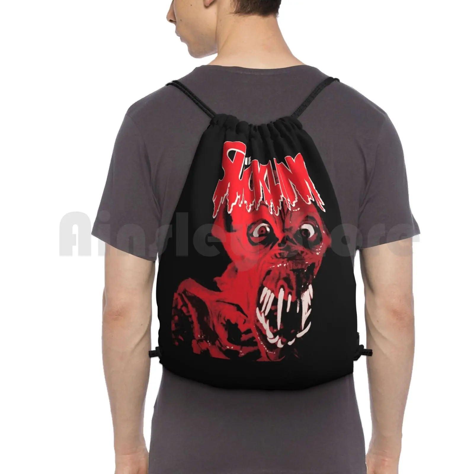 Suckling Backpack Drawstring Bag Riding Climbing Gym Bag 90s 90s Movies Horror Terror Horror Terror Movies Vintage Cult Movie